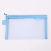 1/3 Transparent Mesh Pencil Case, Student Teacher Office Stationery Storage Bag, Portable Large Capacity Learning Stationery Pencil Bag - A - View 9
