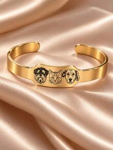 [Pet Exclusive]Customized Pet Portrait Bracelet/Necklace, Companion Pet Bracelet/Necklace Always By Your Side - Open Bracelet - View 3