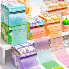 1pc Colorful Gradient Pearlescent Pull-Out Sticky Notes, Large Capacity, Self-Adhesive, Marking Stickers, Expandable Stickers, Correction & Message Notes, Waterproof - one-size - View 12
