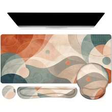 Clay Comfort Large Mouse Pad, Soft Arc Desk Mat, Extended Office Mouse Pad With Calm Abstract Flow And Non-Slip Style For Home Desks - View 6