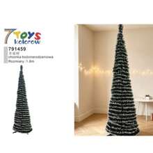 Tall Space-Saving Christmas Tree, Snow-Tip Slim Tree For Indoor Holiday Party Decoration - Green - View 14