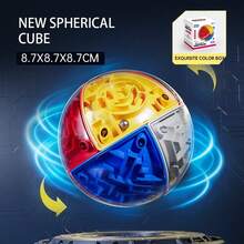 2pcs/Set 3D Rolling Ball Maze Puzzle Cube, Parent-Child Battle Logic Thinking Training Stress Relief Toy For Kids - Multicolor - View 6