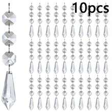 Christmas Transparent Acrylic Pendant Snowflake Icicle Water Drop Decoration, Suitable For Christmas Tree Winter Party Acrylic Ice Crystal Hanging Ornament - Multicolor - View 12