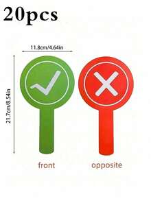 30/20/10/6pcs Double-Sided Handheld Answer Cards - "Correct" And "Incorrect" Signs, Handheld Voting Boards, Answer Boards, Suitable For Classroom Interactive Teaching Props, Family Gathering Games, Interactive Learning Activities, Travel Photo Food Props, Team Building Voting And Back To School Gifts, Travel Essentials, Bathroom Accessories, Kitchen Supplies, Home Goods, Home Necessities, Outdoor Garden Decor - Multicolor - View 17