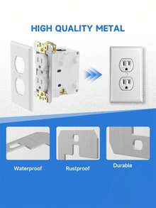 5/2/1pc Wall Plate Spacers, Power Outlet Spacers, Outlet Repair, Metal Flush Mounting Plates For Power Outlet Repair, Fix Loose Outlets And Electrical Boxes, Rust-Resistant, Wear-Resistant, Durable, Suitable For Indoor And Outdoor Use, Can Be Used With Switches, Outlets And Other Wall-Mounted Electrical Equipment. Whether In Home, Office Or Spaces With Power Outlets, These Spacers Provide A Perfect Fit - A - View 3