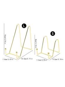 1pc Metal Display Stand, Elegant Metal Plate Rack - Can Be Used As Photo Frame Holder, For Displaying Books, Photos And Artworks, Also Functions As Desktop Decor Plaque/Plate Rack - Enhance Home Decor Style With Modern Multi-Functional Display Solution - A - View 5