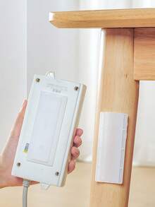 1 pieza Estante de almacenamiento montado en la pared para regleta eléctrica sin perforación Fijador de regleta y router - Blanco - Ver 4