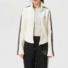 Jaket Kasual Wanita adidas Berlapisan Bulu untuk Latihan Olahraga, Warna Putih Gading - putih pucat/cokelat - View 2