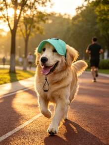 Customizable Name Or Text, Customizable Pet Hat, Breathable Golden Retriever Hat Without Ears On Edge, Sun Protection Pet Hat, New Style, Ear-Exposed Design To Prevent Falling Off, Adjustable, Pet Sun Hat, Dog Hat, Pet Clothing Accessory, Pet Supplies - Multicolor - View 15
