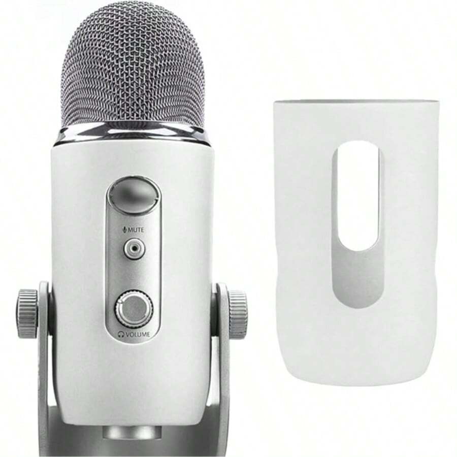 Blue Ye Ti Silicone Cover Case - Full Protection Silicon Protector For Blue Ye Ti & Ye Ti Pro Microphone - Anti-Dust Scratch-Resistant Mic Sleeve Guard For Home Studio Streaming Podcast Recording Setup (Moonwhite) - one-size - View 1