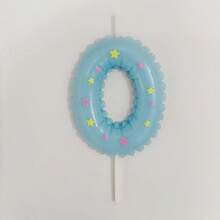 HIBIRTH 1pc Creative Candy Color Star Print Number Candle Cake Decoration Supplies Number 0-9 Birthday Party Celebration Wish Candle Plug-In - View 16