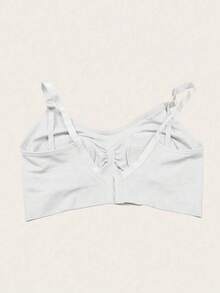 白色免手持吸乳胸罩 哺乳內衣 孕婦哺乳胸罩 前開扣式哺乳內衣（奶瓶為道具，不包含在內） - 白色 - 查看 9