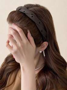 4pcs/1pc Twisted Fabric Headband, Mini Polka Dot Thin Hairband, Vacation Style, Essential For Beach, Weekend And Commute Outfits - Multicolor - View 10