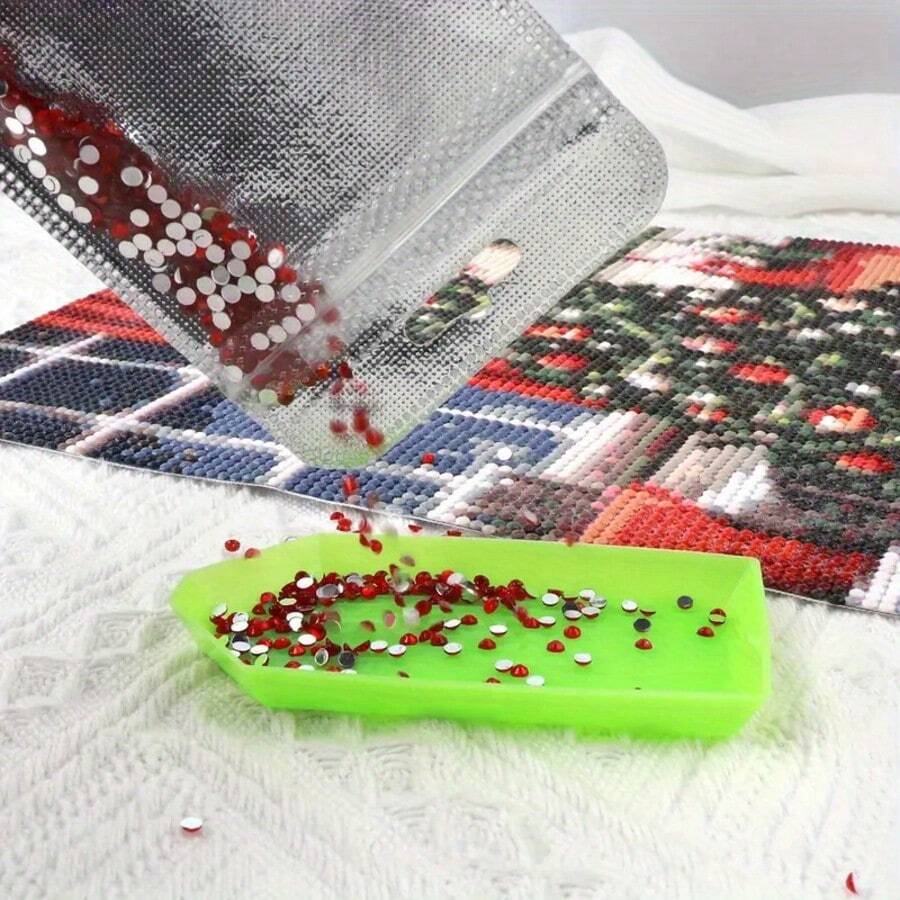 PVC Zipper Storage Bag, Suitable For Diamond Painting Accessories, Beads And Craft Supplies - Transparent Mesh Storage Bag, Suitable For Home And Office Use, Craft Storage Solution | Transparent Mesh Design | Transparent PVC Material - Multicolor - View 1