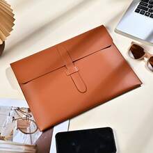 A4 Fashion PU Envelope Style Document Folder, Snap Closure, Business Document Bag, Portable Paper Contract Storage Folder, Multi-Color, Office School Business Travel Stationery Supplies - Single Piece - View 6