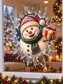 Christmas Window Stickers, Santa Claus/Snowflake/Gingerbread Man/Snowman/Reindeer/Nutcracker Patterns, Reusable, Christmas Decoration Winter Window Decals, Static Adsorption, Suitable For Home Office Glass Doors & Windows Decoration, Wall Stickers, Room Decor, Bedroom Decor, Kitchen Decor, Home Decor, Christmas Essential - Multicolor - View 2