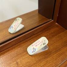 1pc Cute Cartoon Cat Mirror Phone Back Sticker Stand, Foldable Desktop Thin Invisible Phone Case Back Adhesive - Multicolor - View 18