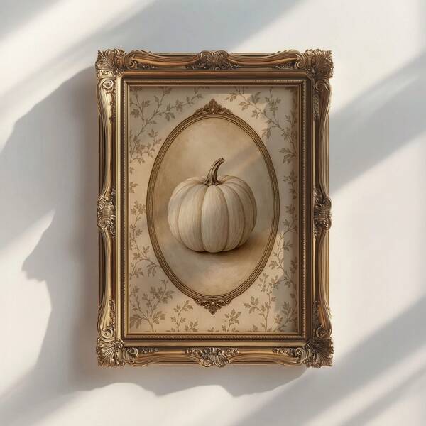 1pc Frameless Vintage Fall Pumpkin Rustic Autumn Harvest Wall Art Dorm Bedroom Apartment Decor Back To School Funky Posters Dorm Essentials