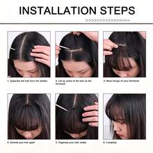 Airy Bangs Hair Extension, One-Piece 3D Bangs Hair Accessory - Realistic Synthetic Material Clip-In Wig, Suitable For Daily Wear, Easy To Style, Create A Fuller And More Voluminous Hairstyle Effect, Multi-Functional Women's Hair Accessories, Claw Clips, Hair Claw, Hair Clips, Hair Pins - Multicolor - View 4