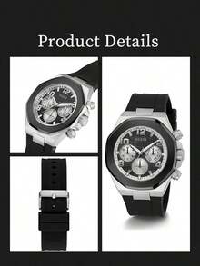 Empire Series Watch, Black Dial Quartz Chronograph, Minimalist Business Casual Wristwatch, GUESS GW0583G1 - Black - View 6