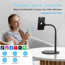 Control Remoto Bluetooth Xring Versión 2026, Anillo Inteligente Multiusos, Compatible con iOS y Android, Desplazamiento de Pantalla, Ajuste de Volumen y Obturador de Cámara, Accesorio Creativo y Regalo Ideal - Negro - Ver 4