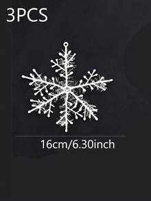 Christmas Snowflake Decorations - White Plastic Snowflakes, Suitable For Christmas Trees, Weddings And Window Decor, Ideal For Holiday And Party Celebrations, Create Christmas Atmosphere, Winter Essential - Multicolor - View 23
