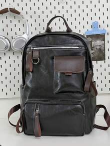Large Capacity Multi-Pocket Business Casual Campus Backpack For College And High School Students, Laptop Outdoor Travel Backpack - Black - View 6