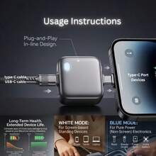 3pcs 140W Type-C Auto-Off Charger | Smart Auto-Off, Power Off When Fully Charged, Physical Disconnect Prevents Overcharging, Overnight Charging, Suitable For All Devices, Protects Your Charging Safety Every Time - 3-pack (Same Function, Different Styles) - View 9