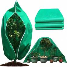 1pc Large White Plastic Plant Cover, Plant Insulation Cover With Zipper And Drawstring - Fruit Trees, Shrubs, Potted Plants Frost Protection Bag, Reusable Winter Plant Jacket, Winter Plant Care | Drawstring Closure Cover, Wind And Rain Protection Cover, Plant Protection Cover, Also Anti-Insect And Anti-Bird - [Zipper/Drawstring Lock Style] - View 11