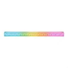 Riglă cu culori degradante, instrument geometric 2 în 1 pentru desen, papetărie pentru învățare matematică, desen și măsurare - Mărime universală - Vizualizare 6