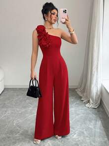 Women Jumpsuits - Red - View 1