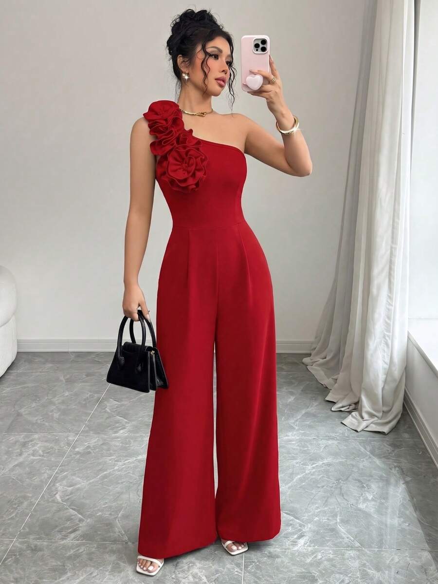 Women Jumpsuits - Red - View 1