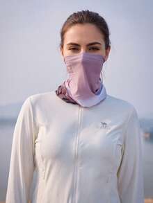 Outdoor Sports Headband, Sun Protection Neck Scarf, Magic Neck Gaiter, Fishing Face Mask, Dust-Proof Cycling Face Cover, Sweat-Absorbing - Crimson Clouds Reflect the Peaks - View 3