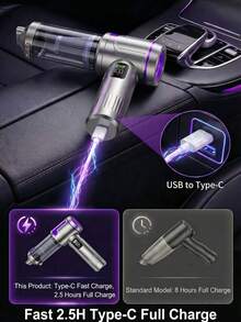 Blow And Suction All-In-One Cordless Handheld Vacuum Cleaner, Small Computer Cleaning, 17000Pa Car Vacuum Cleaner, Suitable For Home, Office, Pet Hair Cleaning Travel, Multiple Accessories - Multicolor - View 6
