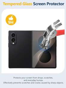 1+1 Pack [2026 New] 9H Tempered Glass Screen Protector + Camera Lens Protector ForSamsung Galaxy Z Fold 8/Z Fold 8 Ultra/Z Fold7/Z Fold 6/Z Fold 5, HD Clear, Anti-Scratch, Anti-Fingerprint, Bubble Free, Easy Install, Case Friendly, All-In-One Kit - Clear - View 3