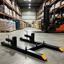 Heavy Duty Clamp-On Pallet Forks For Tractor Skid Steer Loader, Quick Attach Debris Forks - Black - View 4