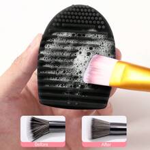 42/32 Pcs Black Rose Red All In One Makeup Tools Set,32Pcs Makeup Brushes,Rhinestone Bow Hair Claw,2Pcs Wrist Bands,Small Cleaning Brush,Silicone Cleaning Mat,3 Cushion Powder Puffs,Makeup Sponges For Daily Full Face Makeup - Multicolor - View 10