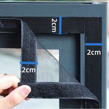 Home Use Whole Piece Mosquito Screen Black Mesh Black Edge Style, Sealed Insect Proof, Customizable Size - Black Mesh With Black Trim, Full-piece Style - View 4