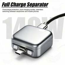 3pcs 140W Type-C Auto-Off Charger | Smart Auto-Off, Power Off When Fully Charged, Physical Disconnect Prevents Overcharging, Overnight Charging, Suitable For All Devices, Protects Your Charging Safety Every Time - 3-pack (Same Function, Different Styles) - View 3