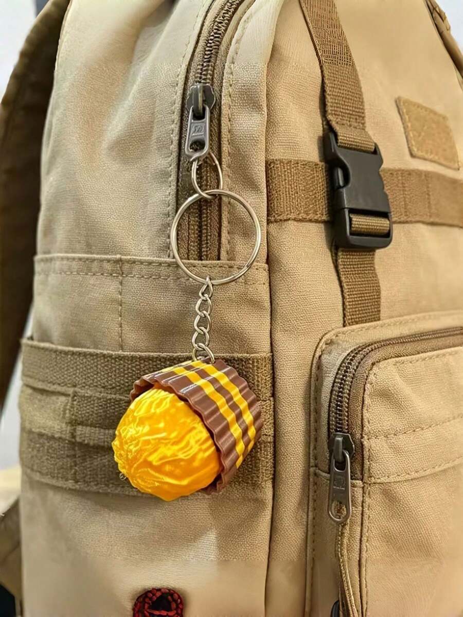 1pc Chocolate Keychain, 3D Printed Keychain, Realistic Design, Clear Texture, Multiple Colors Available. Perfect For Christmas, Halloween, Party, Thanksgiving, Valentine's Day, New Year Gifts, Durable Key Ring, Backpack Charm, Car Decoration, Unique Multi-Functional Keychain - Multicolor - View 1
