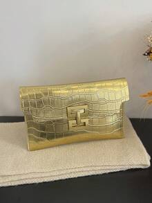 High-End Fashion Versatile Elegant Portable Premium Quality Minimalist Retro Large Capacity Clutch Bag Chic High-Quality Bestselling Women's Handbag Retro Crocodile Embossed - Multicolor - View 7