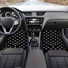 4pcs Pink Bow Tie Pattern Car Floor Mats, Universal Fit Car Floor Mats, Car Interior Decoration Accessories, Suitable For Front And Rear Seats, Compatible With Most Sedans, SUVs, Trucks And - Multicolor - View 4