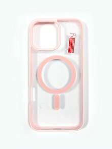 1pc 5-Style Optional Contrast Border Magnetic Large Window Transparent Phone Case, Ins Minimalist Phone Case, Built-In Magnetic Ring Supports Wireless Charging; Covers, A Style Transparent Border / B Style Light Pink Border / C Style Vibrant Orange Border / D Style Classic Black Border / E Style Light Gray Border, Raised Lens Full Coverage Anti-Drop Soft Shell, Minimalist Versatile Fashion Phone Case, Suitable For Personal Use, Birthday Gift Choice; Compatible With IPhone Case - Multicolor - View 114