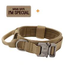 Tactical Dog Collar With Handle & Metal Buckle, Heavy Duty Padded Military Nylon Collars With 1 Patch For Medium Large Dogs K9 Training Walking Hunting - Multicolor - View 10