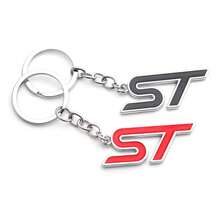 Metal ST Style Car Keychain Key Ring Holder For Ford Focus Fiesta Kuga Mondeo Ecosport Fusion Vehicle Accessories - A - View 5
