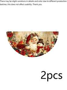 2pcs/1pc Christmas Themed Fan-Shaped Small Flag Decorations, Suitable For Christmas Party, Christmas Tree Decoration, Theme Party, Thanksgiving, New Year, Christmas Party Favors, Holiday Party And Holiday Scene Decoration - One Size Fits All - View 17