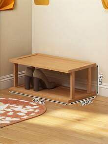 1pc 2-6 Tier Natural Bamboo Freestanding Storage Rack, Multifunctional Adjustable Shoe Rack & Bookshelf, Space-Saving Display Shelf, Suitable For Entryway, Dorm And Small Apartment, Back To School And Moving Essential - Multicolor - View 17