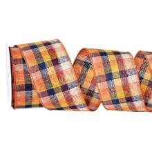 1pc Autumn Thanksgiving Plaid Handmade Ribbon, Suitable For Gift Wrapping, Bow Making, Table And Home Party Decor, Suitable For Autumn Harvest, DIY Crafts, Decorative Trees, Wreaths, Halloween And Holiday Decor, Thanksgiving Autumn Festival Gift Wrapping - Multicolor - View 8