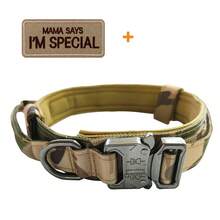 Tactical Dog Collar With Handle & Metal Buckle, Heavy Duty Padded Military Nylon Collars With 1 Patch For Medium Large Dogs K9 Training Walking Hunting - Multicolor - View 13