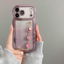 Order & Follow Store To Get Free Lanyard Wave Edge Electroplated Gradient Glitter Phone Case ++ Hand Strap Phone Case / Compatible With Apple 18 Pro Max 18 Pro 18 / 17 Pro Max / 16 Pro Max / 15 Pro Max / 14 Pro Max / 13 Pro Max / 12 Pro Max / 11 Pro Max / XS Max / 7 / 8 Plus / Compatible With Samsung S26 / 25 / 24 / 23 / 22 / 21 / U / Compatible With Xiaomi / Compatible With Honor / Compatible With Huawei - Purple - View 1